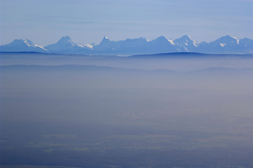 Les alpes depuis Belfort